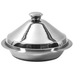 Tajine en acier inoxydable 24cm compatible tous feux (induction) et four