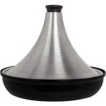 Tajine en aluminium - cosy & trendy - tous feux dont induction - � 28 cm - gris / noir