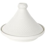 Tajine en cramique coloris blanc (25, 5 cm)