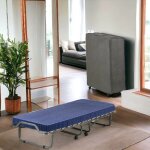 Talamo italia - lit pliant piera, lit de camp peu encombrant avec sommier  15 lattes, housse inclus, ...