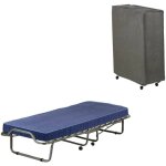Lit pliant venera, lit pliant avec sommier  15 lattes, matelas inclus, lit peu encombrant, 100% made ...