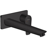 Talis e mitigeur de lavabo encastr mural noir mat, bec 225mm, bonde  coulement libre (71734670) - ...