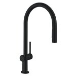 Hansgrohe - talis m54 mitigeur de cuisine 210, avec douchette extractible 2 jets, noir mat (72800670) ...