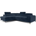 Bestmobilier - talisay - canap d'angle gauche - 5 places - convertible avec coffre - en velours