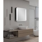 Talos - armoire de salle de bain avec Éclairage black grafito 60x70cm - armoire miroir avec 2 tablettes ... Talos - armoire de salle de bain avec Éclairage black grafito 60x70cm - armoire miroir avec 2 tablettes ...