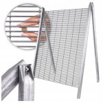 Tamis de construction pour ma�onnerie rafa, maille m�tallique galvanis�e 1x7cm pour sable et terre