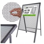 Tamis de construction rafa pour ma�onnerie, maille m�tallique 10x10 mm oc ral pour sable et terre