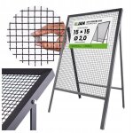 Tamis de construction rafa pour ma�onnerie, maille m�tallique 15x15mm oc ral pour sable et terre