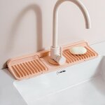 Tampon en silicone pour robinet d'�vier de cuisine, rose, 45 x 14 cm