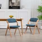 Tanant - lot de 2 chaises pliantes - chaises de salle  manger pliables en bois avec sige rembourr, ...