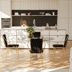 Tanant - lot de 2 chaises - velours, chaises de salle à manger avec dossier tressé - fauteuils de salon ... Tanant - lot de 2 chaises - velours, chaises de salle à manger avec dossier tressé - fauteuils de salon ...