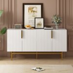 Tanant - buffet avec 4 portes 152cm, poignée en métal doré, espace de rangement, meuble salle à manger, ... Tanant - buffet avec 4 portes 152cm, poignée en métal doré, espace de rangement, meuble salle à manger, ...