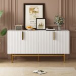 Tanant - buffet avec 4 portes 152cm, poigne en mtal dor, espace de rangement, meuble salle  manger, ...