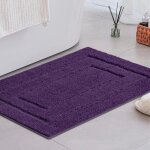Tapis antidrapant, doux, absorbant, lavable en machine pour salles de bains et douches, 60 x 90 cm, ...