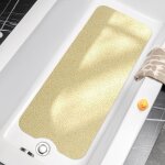 Tapis de baignoire antid�rapant 100x40cm, extra long tapis de douche antiderapant, loofah en pvc souple ...