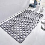 Tapis de baignoire antid�rapant anti moisissure 88x40cm tapis de bain lavable en machine rectangulaire ...