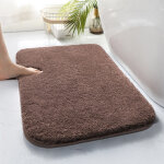 Tapis de bain 40x60 cm marron antid�rapant extra doux super absorbant lavable machine salle de bains ...