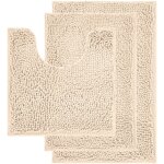 Tapis de bain 50 x 50 cm contour wc - crme - antidrapant, absorbant et doux - sets modulables tapis ...