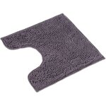 Tapis de bain 50x50 cm contour wc, , gris, antid�rapant, absorbant et doux, sets modulables tapis salle ...
