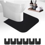 Tapis de bain 60x65 cm contour wc - antidrapant, tapis salle de bain, 6pcs