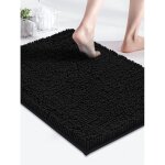 Tapis de bain antid�rapant en chenille, tapis salle de bain absorbant, tapis de douche lavable en machine, ...