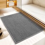 Tapis de bain antid�rapant, tapis salle bain moelleux en microfibre, absorbant l'eau, lavable en machine, ...