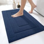 Tapis de bain antidrapant, tapis salle bain moelleux en microfibre, absorbant l'eau, lavable en machine, ...