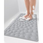 Tapis de bain antid�rapant avec ventouse puissante, tapis de sol de salle de bain antid�rapant en caoutchouc ...