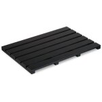 Tapis de bain en bambou noir Tapis de bain en bambou noir