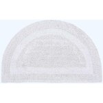 Tapis de bain demi - lune en coton, 50 x 80 cm ? blanc - homescapes Tapis de bain demi - lune en coton, 50 x 80 cm ? blanc - homescapes