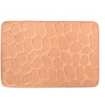 Tapis de bain galet mousse peche 40x60 cm