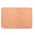 Tapis de bain galet mousse peche 50x80 cm