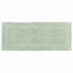 Tapis de bain long en coton, 40 x 100 cm ? vert sauge - homescapes