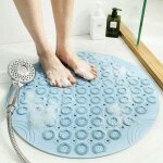 Tapis de bain de massage rond tep antid�rapant antibact�rien et r�sistant � la moisissure lavable en ...