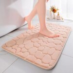 Tapis de bain en mousse � m�moire de forme, absorbant, antid�rapant, pour d�coration de douche, paillasson, ...