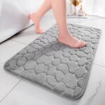 Tapis de bain en mousse � m�moire de forme, absorbant, antid�rapant, pour d�coration de douche, paillasson, ...
