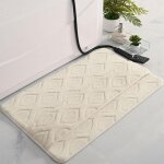 Tapis de bain en mousse � m�moire de forme - doux, absorbant, moelleux - lavable, antid�rapant - tapis ...