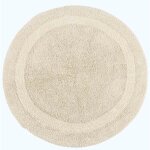 Tapis de bain rond en coton, 80 cm ? crème - homescapes Tapis de bain rond en coton, 80 cm ? crème - homescapes