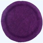 Tapis de bain rond en coton, 80 cm ? prune - homescapes