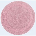 Tapis de bain rond en coton, 80 cm ? rose poudré - homescapes Tapis de bain rond en coton, 80 cm ? rose poudré - homescapes