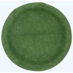 Tapis de bain rond en coton, 80 cm ? vert bouteille - homescapes