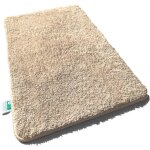 Tapis de bain sky uni cr�me beige 120 cm de diam�tre