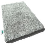 Tapis de bain sky uni gris argent� 120 cm de diam�tre