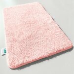 Tapis de bain sky uni rose clair 120 cm de diam�tre