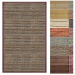 Tapis en bambou avec bord en tissu design naturel 160 x 230 cm, panda marron