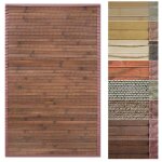 Tapis en bambou avec cadre en tissu - design naturel dans de nombreuses couleurs et tailles 50 x 80 cm, ...