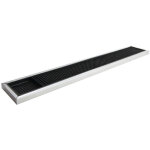 Tapis de bar en caoutchouc avec cadre en acier inoxydable beaumont 600 x 100 mm