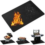 Tapis de barbecue, 100 x 120 cm tapis anti feu, tapis barbecue sol, tapis pour barbecue, plaque rfractaire, ...