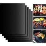 Tapis de barbecue 5 pi�ces tapis de barbecue 50x40 cm tapis de barbecue r�utilisable antiadh�sif, outils ...