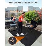 Tapis de barbecue 50''36'' - r�sistant au feu - tapis de protection de sol - tapis de protection de sol ...